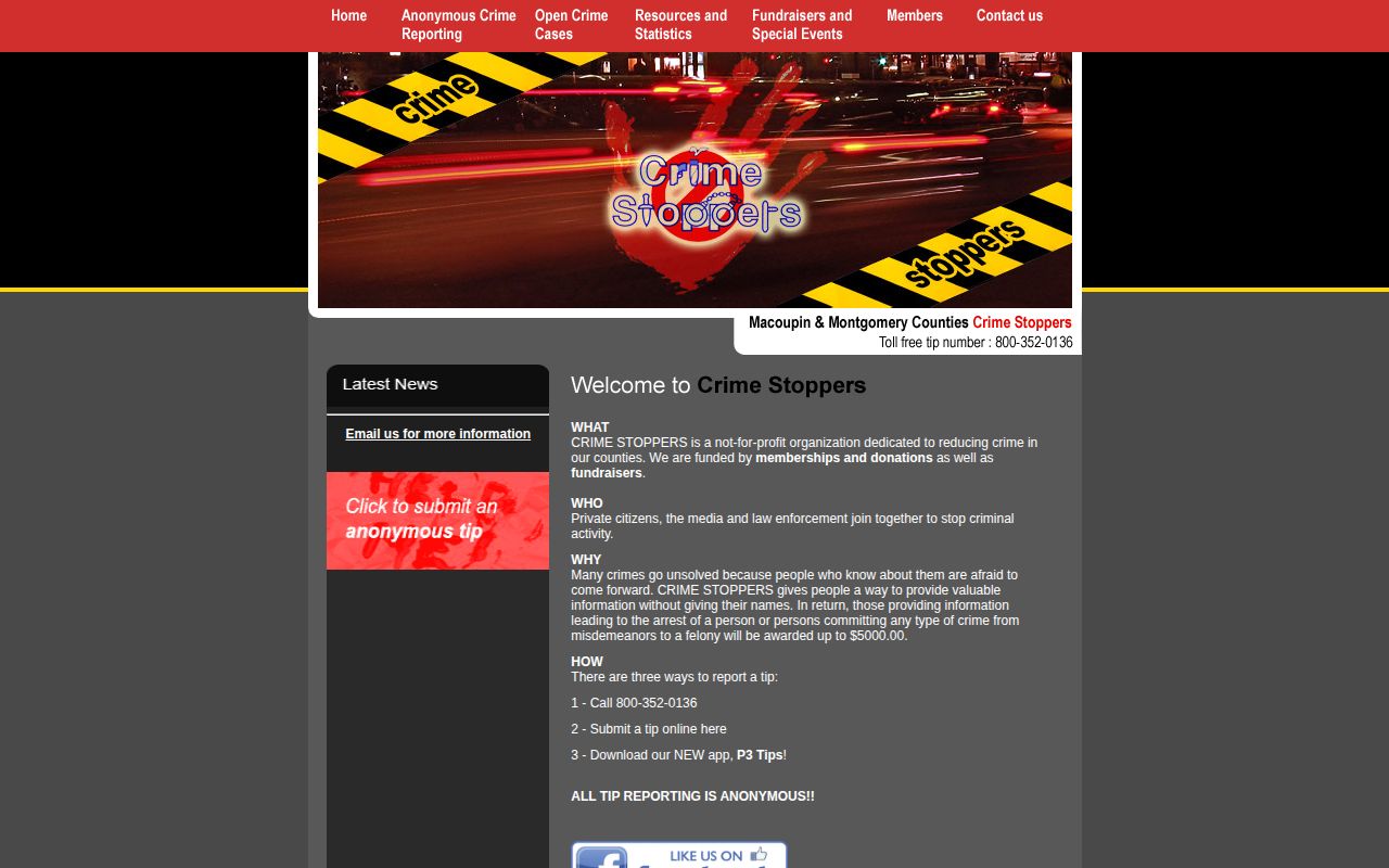 Macoupin Montgomery Crime Stoppers tip information