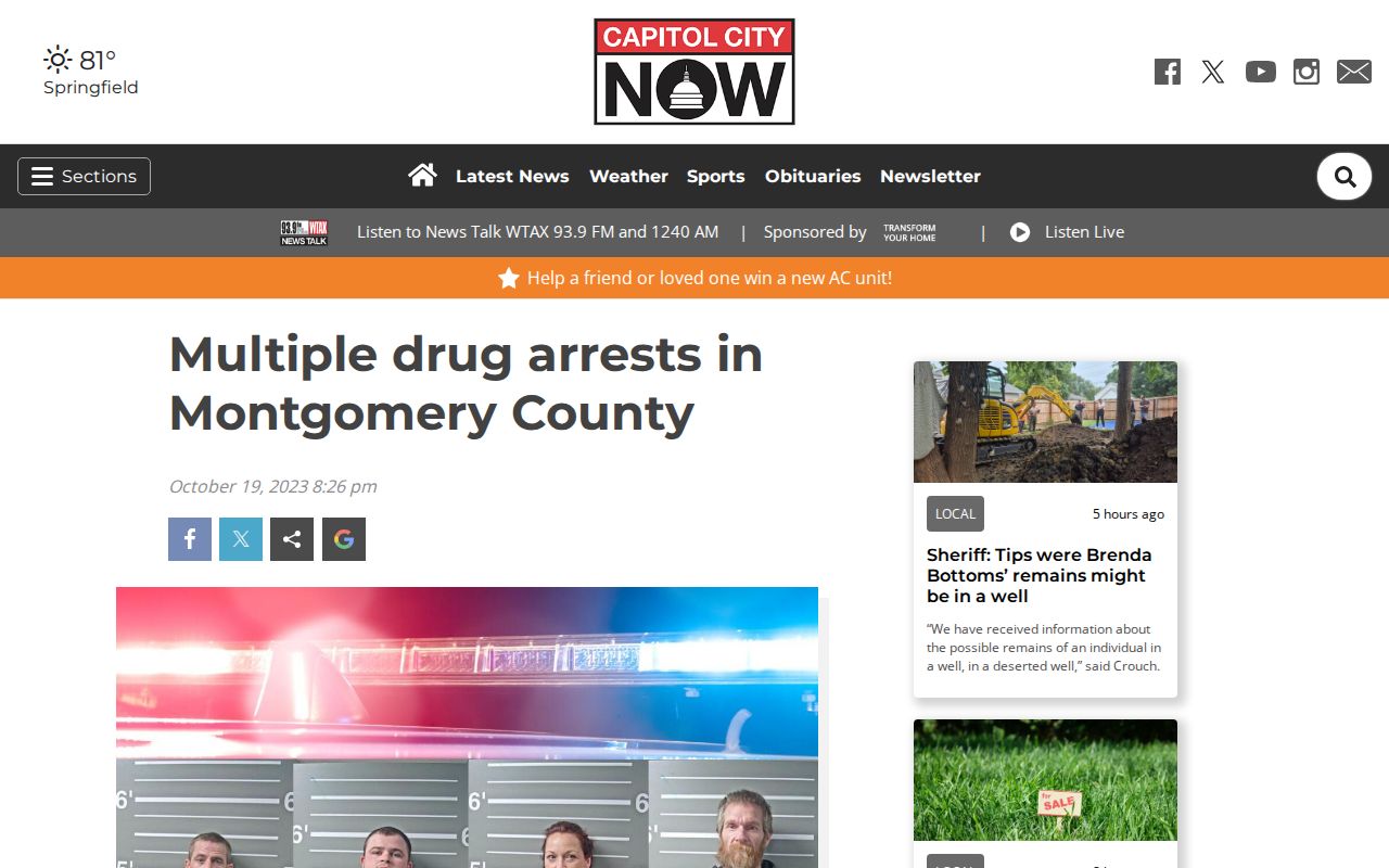 Regional report about a Montgomery County multi-agency arrest operation